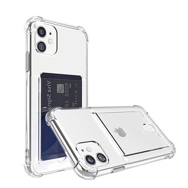 Läpinäkyvä takakansi korttipaikalla mallille iPhone 11