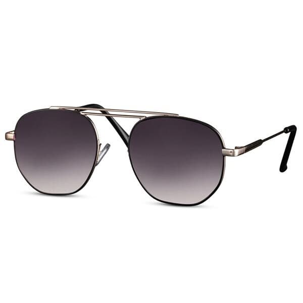 Aviator Solbriller - Gull med sort linse
