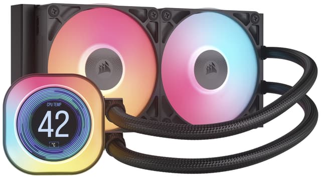 Corsair iCUE LINK TITAN 240mm RX LCD CPU-vandkøler (sort)