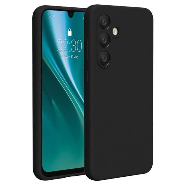 Etteri silikonskall med mikrofiberfôr for Samsung Galaxy S24 FE - Svart