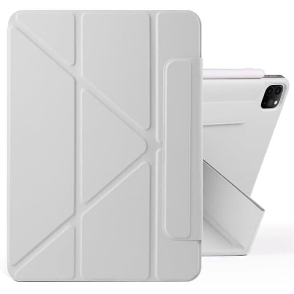 Kunstlæderetui med stativ og magneter til iPad Pro 12.9 2022 / 2021 / 2020 - Grå