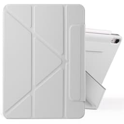 Keinonahkainen kotelo jalustalla ja magneeteilla iPad Air 13 2024 - harmaa