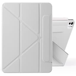 Kunstlæderetui med stativ og magneter til iPad Pro 11 2024 - Grå