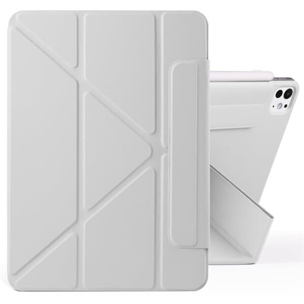 Kunstlæderetui med stativ og magneter til iPad Pro 11 2024 - Grå