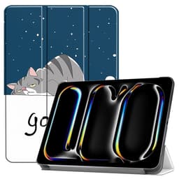 Til iPad Pro 11 (2024) Etui Tre-fold Stativ Tablet Cover - Cat