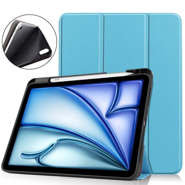 iPad Air 11 (2024) Kolminkertainen Teline Tabletin Suojakuori Kynäpidikkeellä