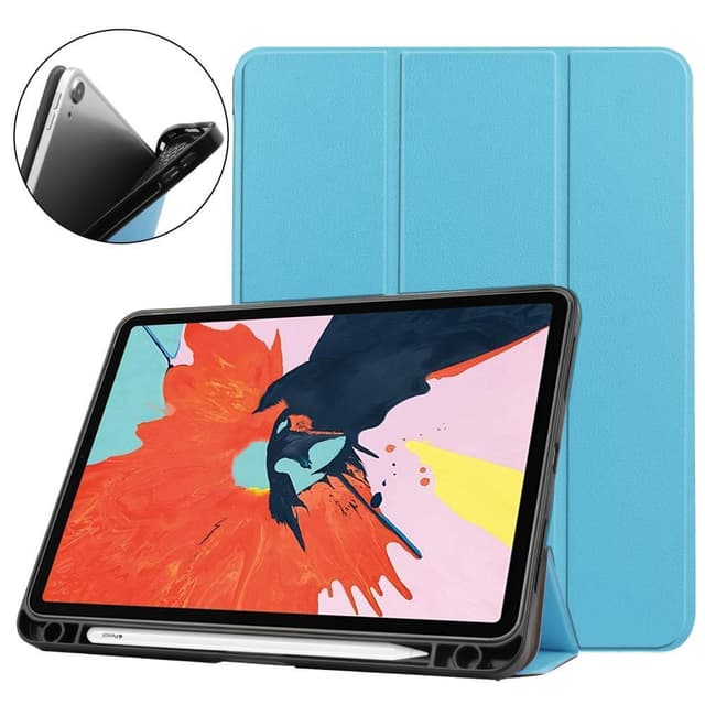 Apple iPad Air (2020) (2022) Slim fit tri-fold fodral - Ljusblå