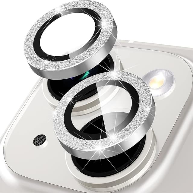 Kameralinse til iPhone 15/15 Plus Glitter