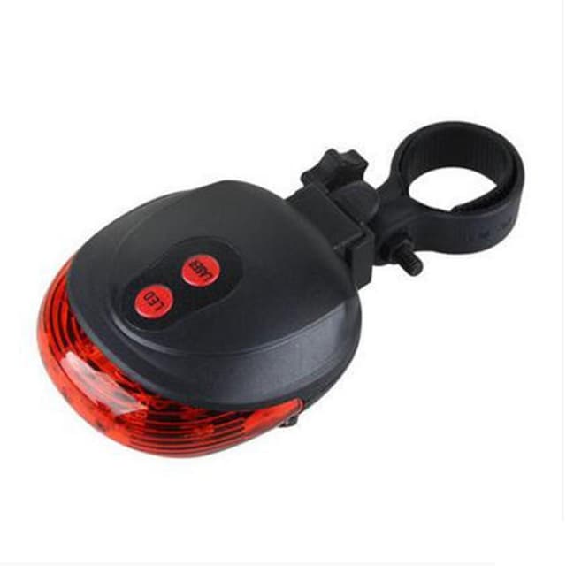 Cykel 5-LED Parallell Line Laser Bakljus Universal Vattentät