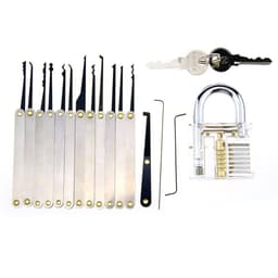 Läpinäkyvä harjoituslukko-riippulukko/pikalukkosarja lukkosepän lukituksen aloittelijoille