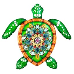Turtle Iron Veggklistremerke Hagepynt 21,5x20cm - Grønn