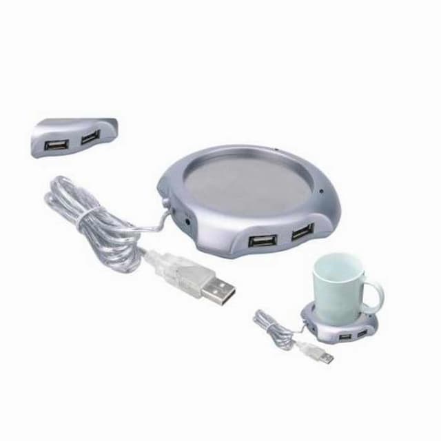 Kaffe-/kaffekoppvarmer, 4-porter USB-hub