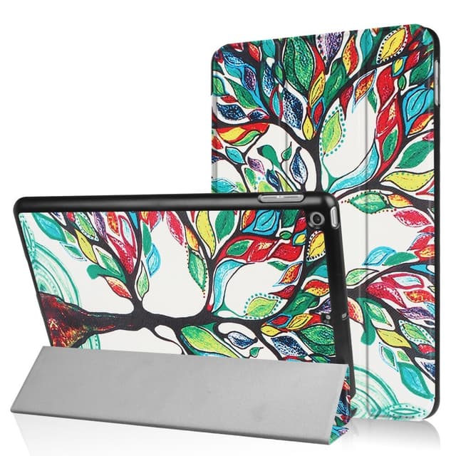 iPad 9.7"" (2017/2018) Slim fit trefoldet etui - Farvet træ