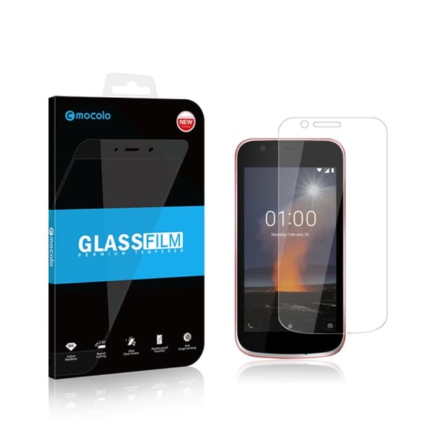 MOCOLO Nokia 1 Heldeksel i Herdet Glass