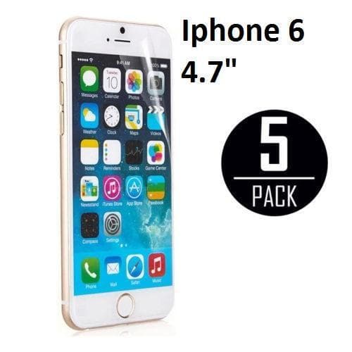 5stk skjermbeskyttere for Iphone 6/6s 4.7 «+ Rengjøringsklut