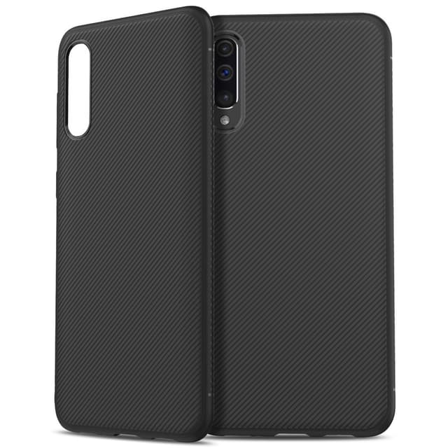 Samsung Galaxy A50 Twill Texture TPU-skal - Svart