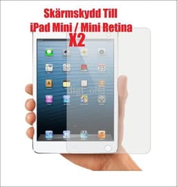 2x Skjermbeskytter til iPad Mini/Mini retina