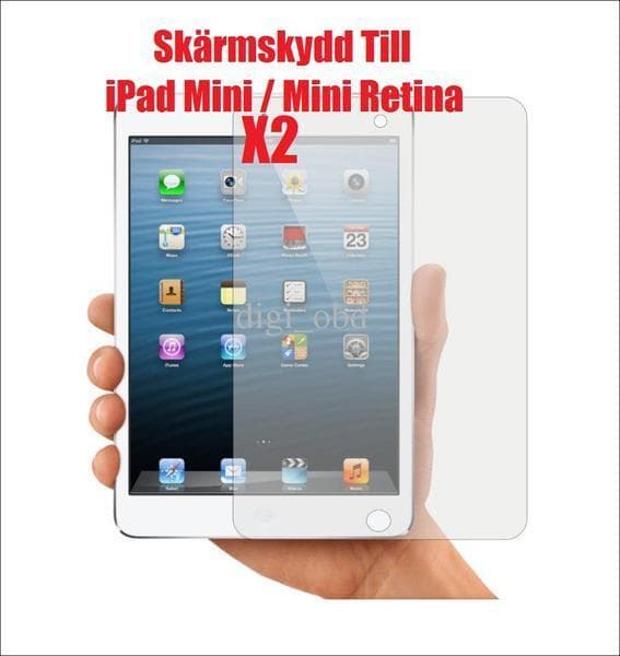 2x Skjermbeskytter til iPad Mini/Mini retina
