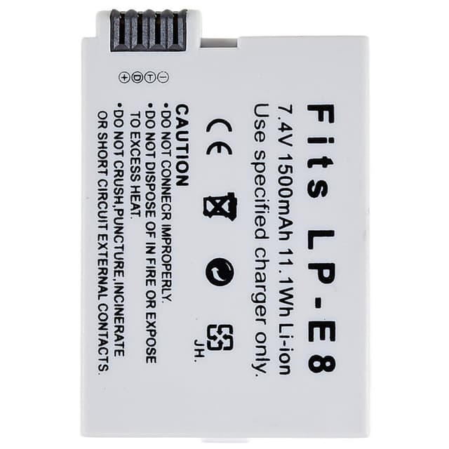 LP-E8 batteri til Canon EOS 550D/600D/650D/700D/60D osv