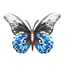 Art 3D Butterfly Seinään ripustettava sisustus Puutarhapihan kotikoriste - harmaa-sininen