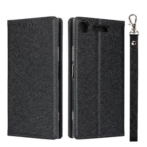 Sony Xperia XZ1 Plånboksfodral Fodral Silk Skin med rem