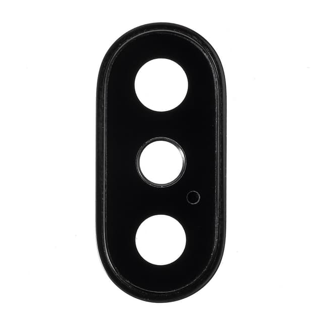 Kamera lins reservdel till iPhone X - Svart