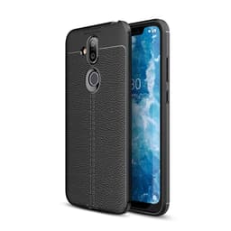Litchi Grain TPU takapuhelinkotelo Nokia 8.1 - musta