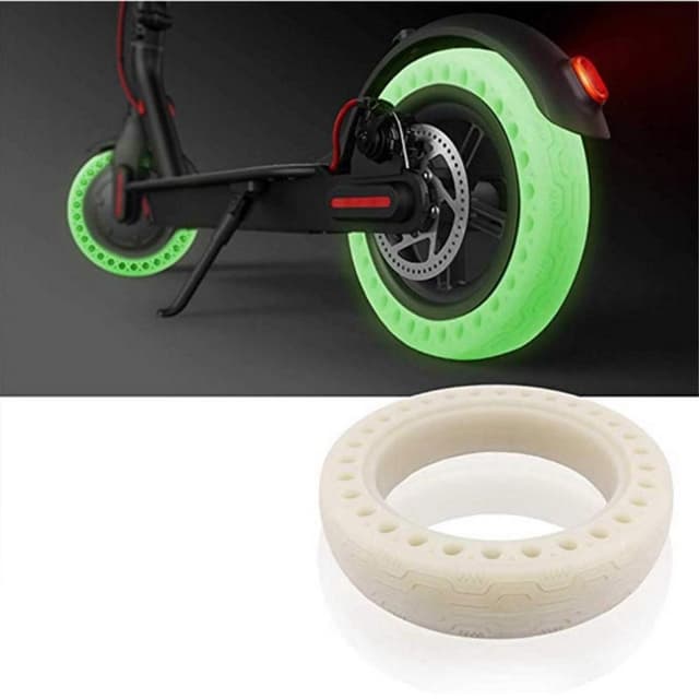 Dekk Honeycomb Punkteringsfri Xiaomi M365 Scooter, 2-pakke selvlysende