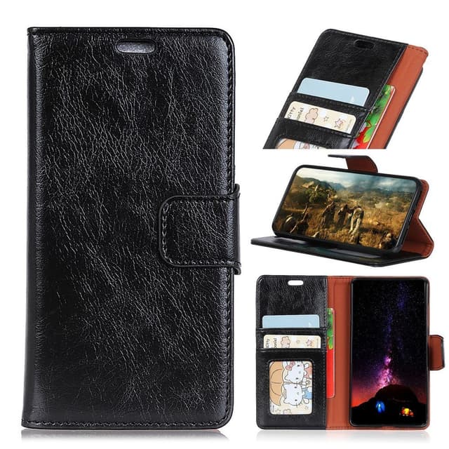 Nappa Texture Lompakkokotelo Samsung Galaxy Xcover 4s/4 - Musta
