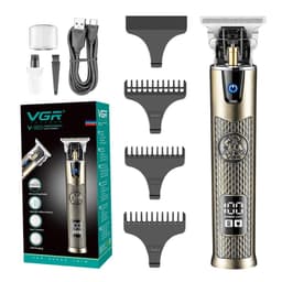 VGR Hair Clipper LCD-skjerm Oppladbar trimmer Hårklipping