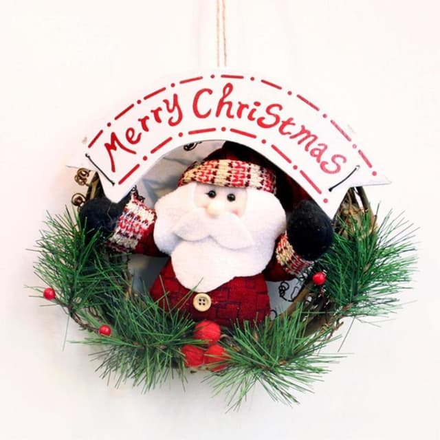 Juledørkrans - Julenissen God Jul