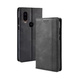 Lompakkokotelo Motorola One Vision/P50 - Musta