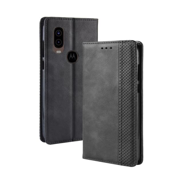 Lompakkokotelo Motorola One Vision/P50 - Musta