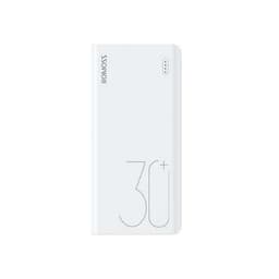 Romoss Sense Powerbank 30000mAh pikalatauksella ja LED-merkkivaloilla - Valkoinen