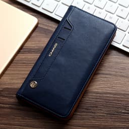 CMAI2 Litchi Lommebok-deksel til iPhone 7 Plus - Mørkeblå