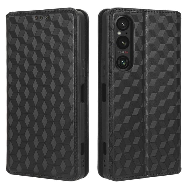 Plånboksfodral Rhombus till Sony Xperia 1 V - Svart