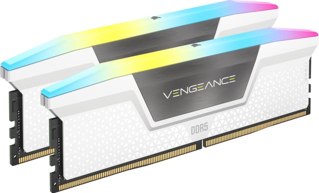 Corsair Vengeance RGB DDR5 RAM 32GB 6000Mt/s CL30 (hvit)