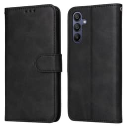 SKALO Samsung A16 PU-nahkainen Lompakkokotelo - Musta