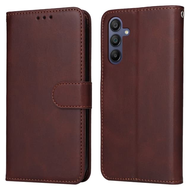 SKALO Samsung A16 PU-nahkainen Lompakkokotelo - Ruskea