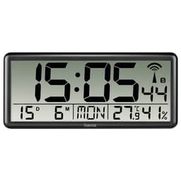 Hama Veggklokke Digital Jumbo Radio Synkronisert Svart