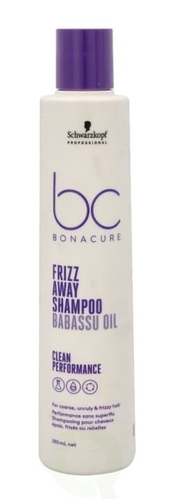 Schwarzkopf Bonacure Frizz Away Shampoo 250 ml For grovt, uregjerlig og krusete hår