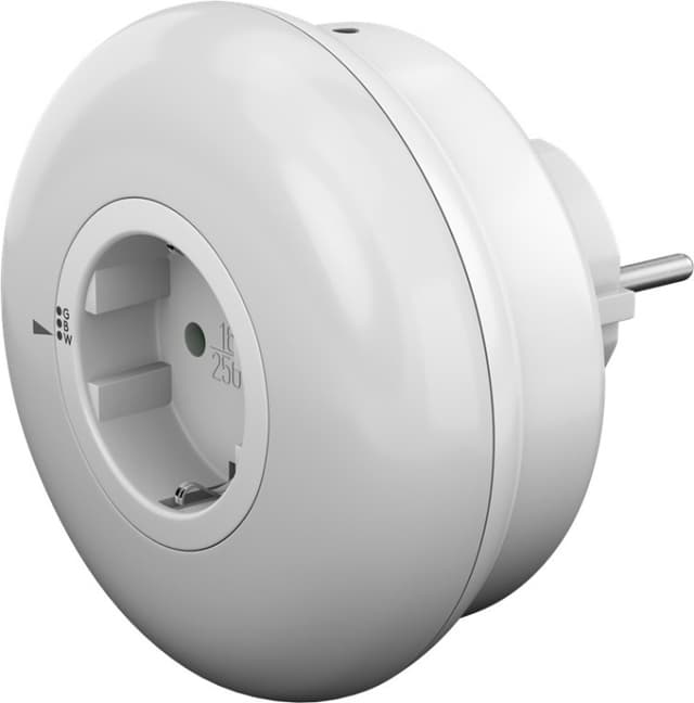 Goobay LED-nattlampa till vägguttag med färgskiftningsfunktion (grönt, blått, dagsljusvitt), skymningssensor och uttag med skyddsjord (typ F)