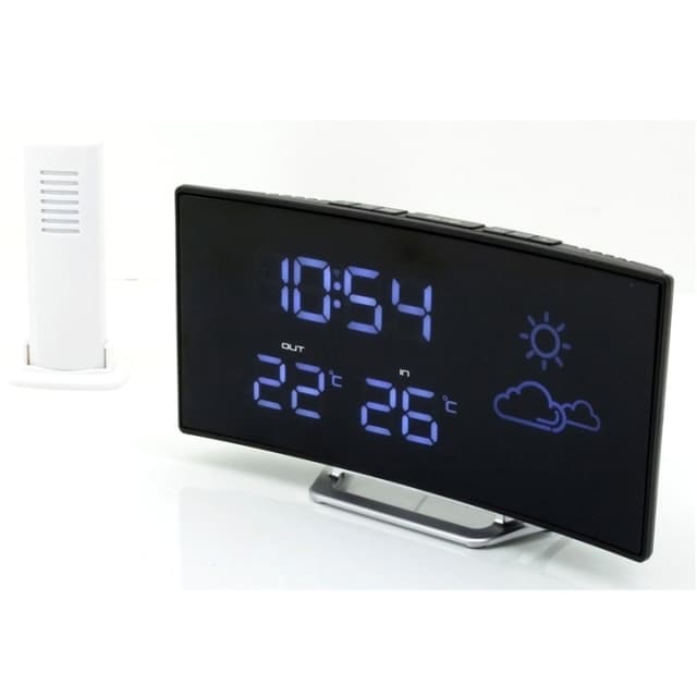 Soundmaster Klockradio Väderstation FUR100 Svart/Silver