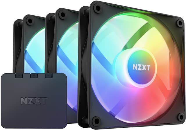 NZXT F120 RGB Core 120mm blæsere (3 pakke, sort)