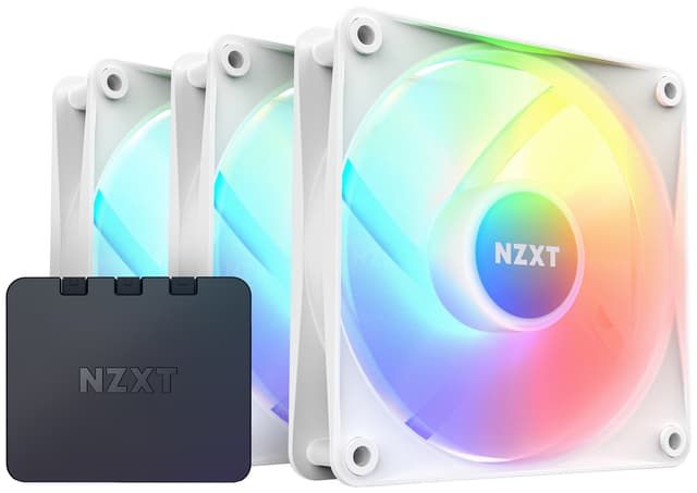 NZXT F120 RGB Core 120mm vifter (3-pakning, hvit)