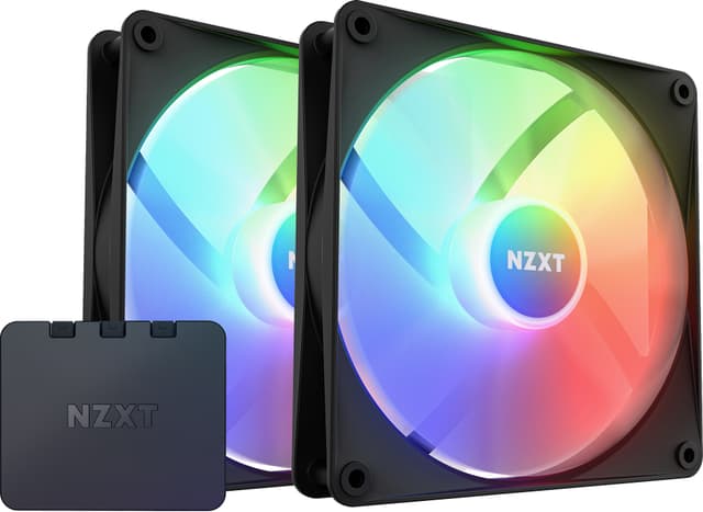 NZXT F140 RGB Core 140mm vifter (2-pakning, sort)