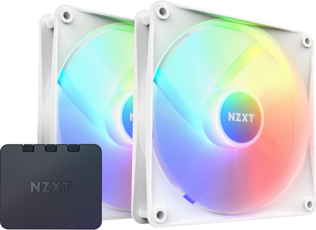 NZXT F140 RGB Core 140mm vifter (2-pakning, hvit)