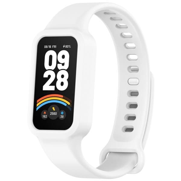 Silikoniranneke Redmi Band 3 / Xiaomi Smart Band 9 Active - Valkoinen - Silikoniranneke Redmi Band 3 / Xiaomi Smart Band 9 Active - valkoinen
