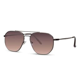 Unisex pyöreät aurinkolasit – 100 % UV-suoja, ruskeat linssit, vintage-tyyli