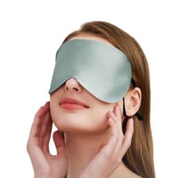Øyemaske i 22 Momme silke Grønn